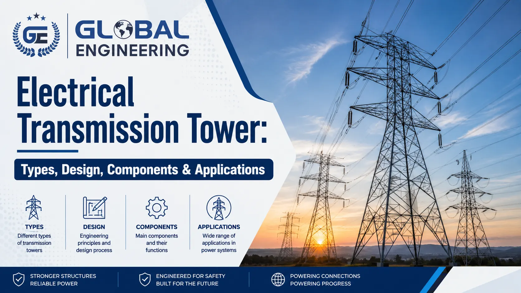 Read more about the article Electrical Transmission Tower: Types, Design, Components & Applications